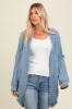 Blue Chunky Knit Dolman Cardigan sold by Pinkblush
