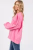 Pink Raw Hem Detail Pullover Top sold by Pinkblush