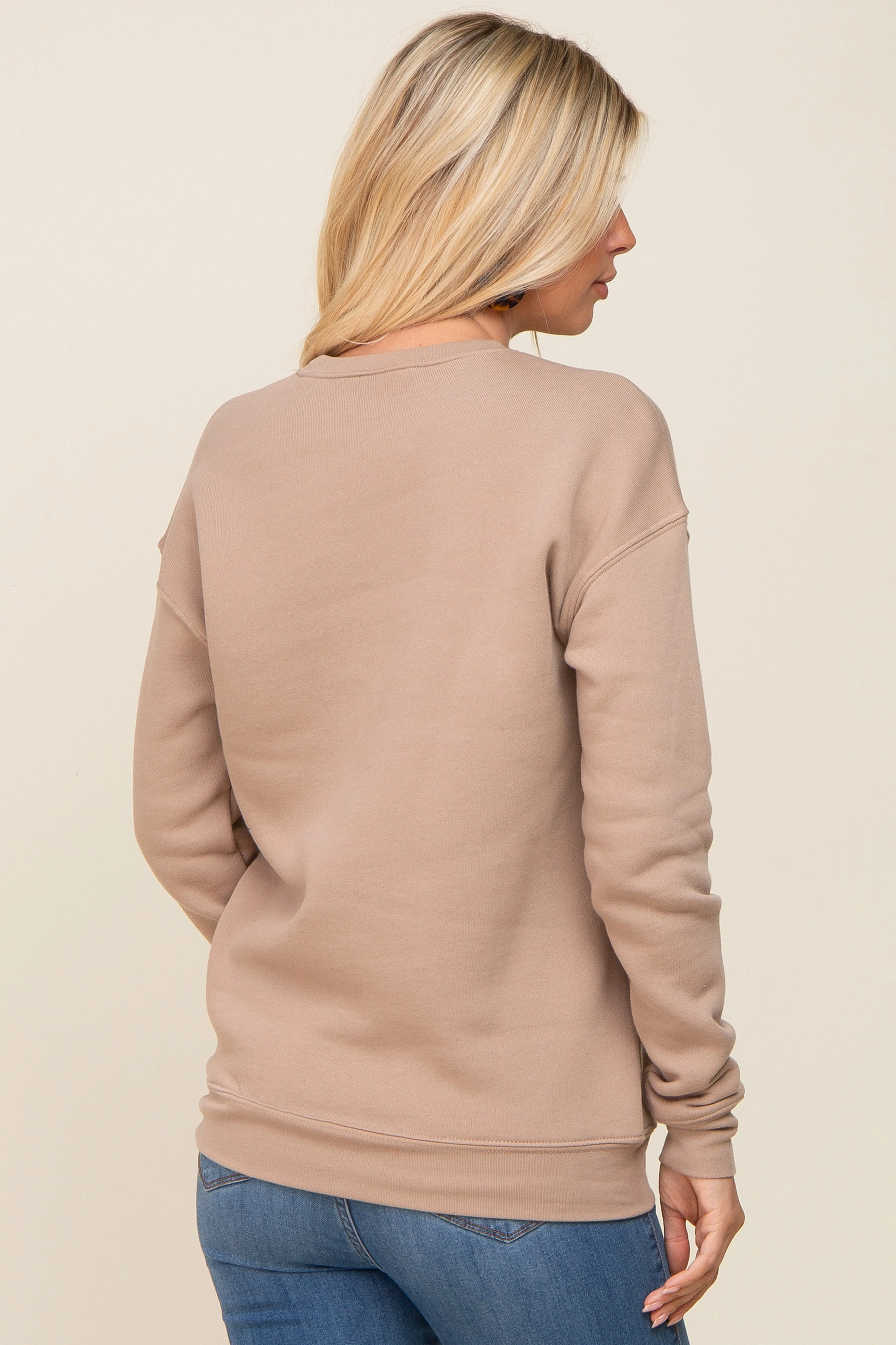 Beige Ultra Soft Mother Sweatshirt sold by Pinkblush product image thumbnail 3
