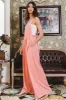 Coral Wide Leg Solid Knit Jumpsuit sold by Pinkblush