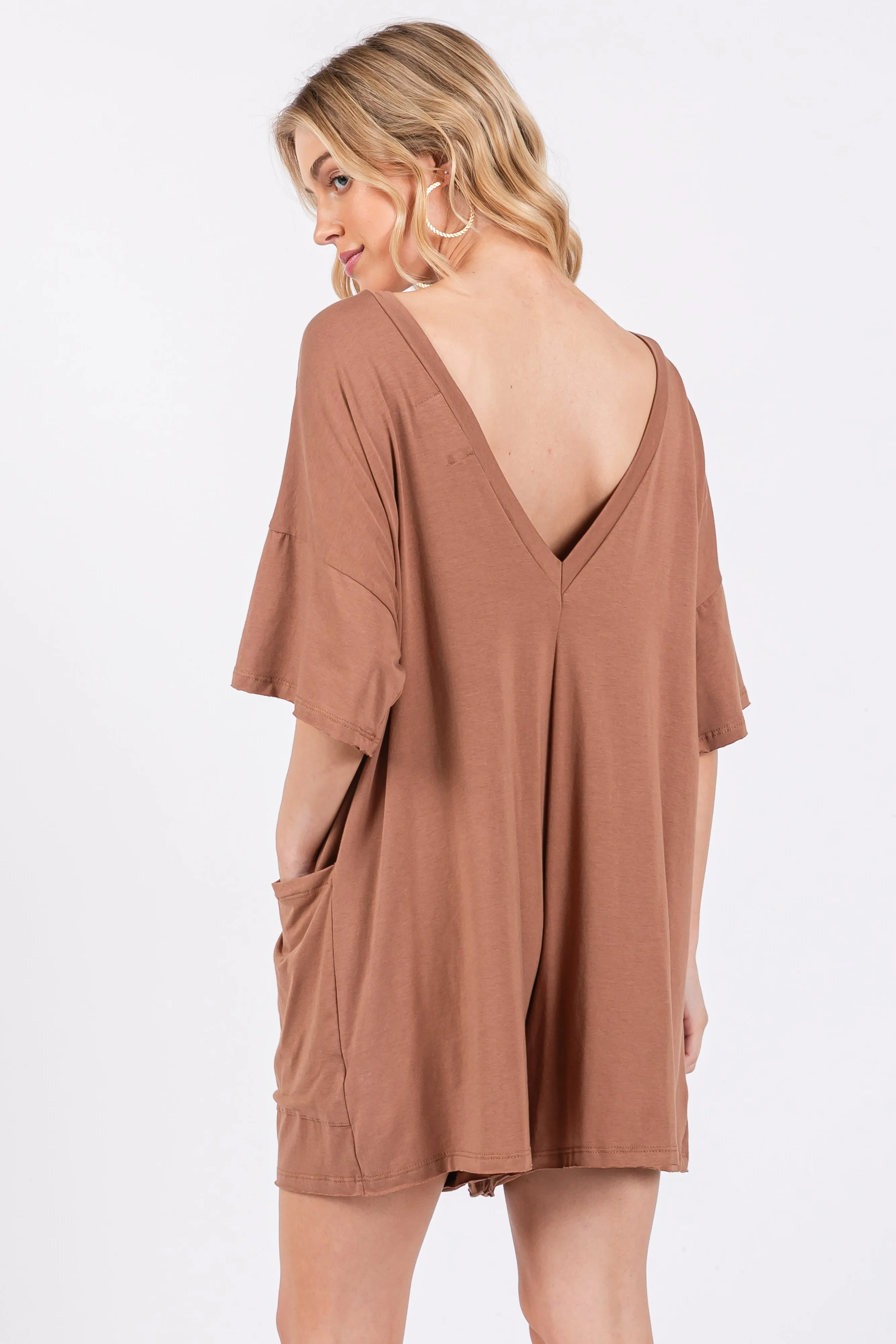 Camel Basic Romper sold by Pinkblush product image thumbnail 3