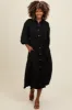 Black Button Down Midi Dress sold by Pinkblush
