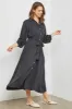 Black Button Down Midi Dress sold by Pinkblush