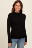 Black Mock Neck Long Sleeve Maternity Top sold by Pinkblush