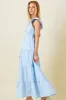 Light Blue Ruffle Trim Maxi Dress sold by Pinkblush
