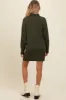 Olive Turtle Neck Maternity Mini Sweater Dress sold by Pinkblush
