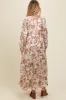 Brown Floral Tassel Tie Front Maternity Maxi Dress sold by Pinkblush