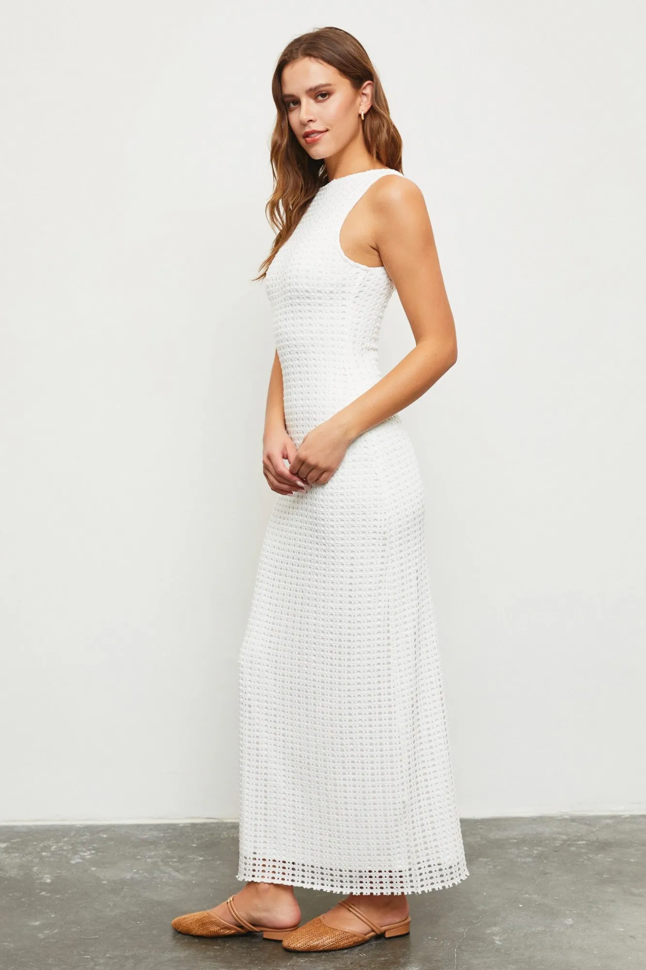 White Fish Net Knit Dress sold by Pinkblush product image thumbnail 3