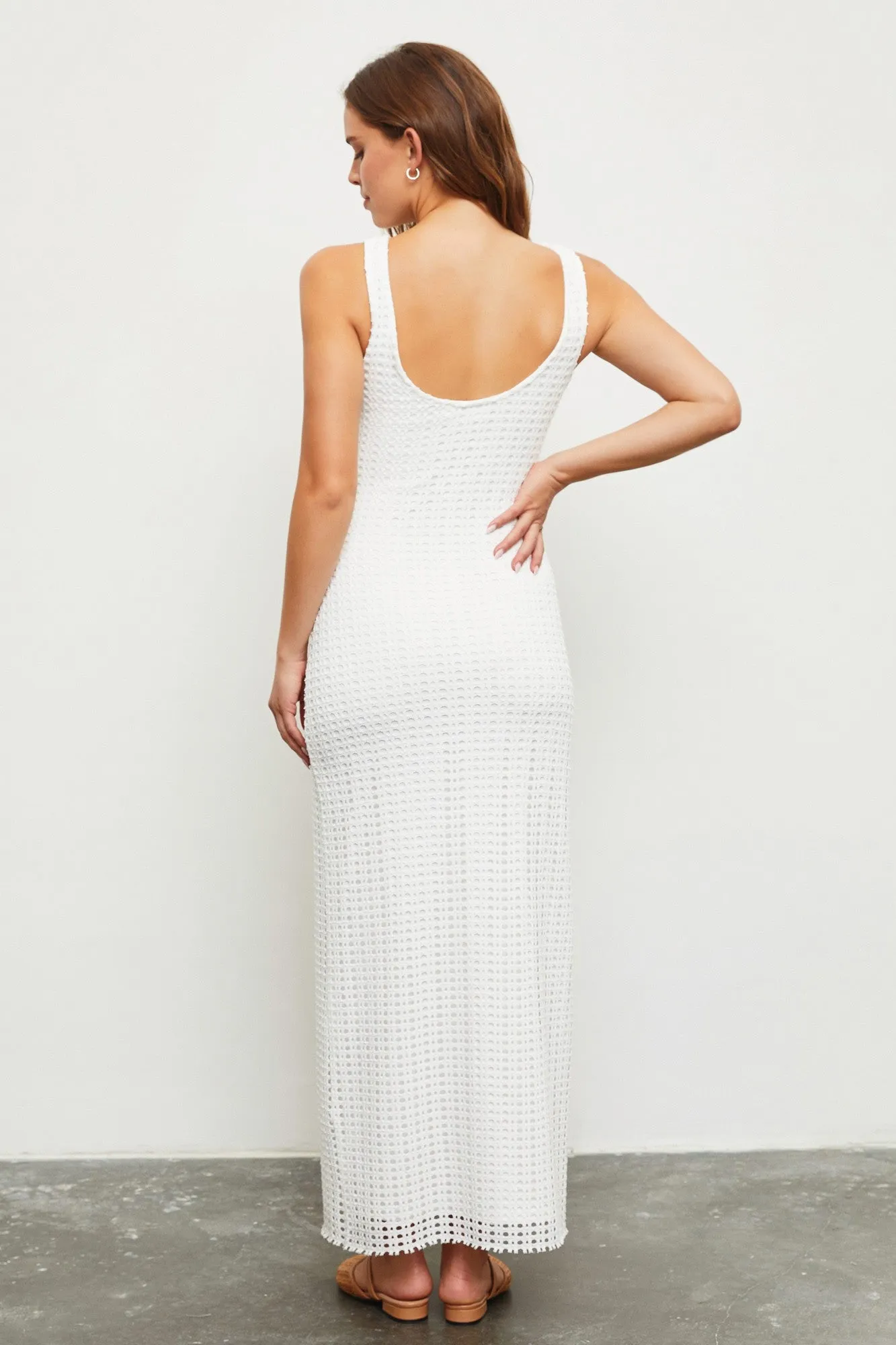 White Fish Net Knit Dress sold by Pinkblush product image thumbnail 4