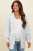 Blue Speckled Chunky Knit Oversized Maternity Cardigan sold by Pinkblush