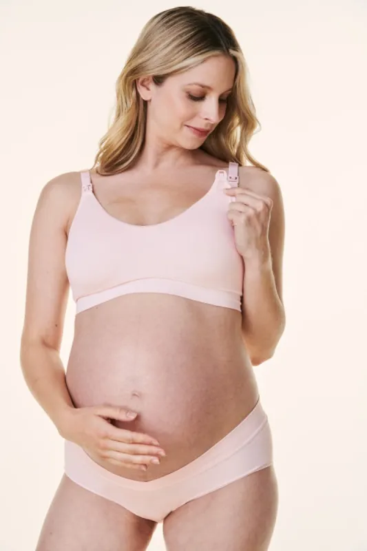 Chalk Pink Bravado Scoop Neck Maternity & Nursing Bra sold by Pinkblush