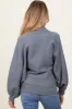 Grey Oversized Bubble Sleeve Maternity Sweater sold by Pinkblush