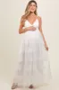 Ivory Floral Lace Overlay Maternity Maxi Dress sold by Pinkblush