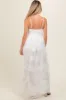 Ivory Floral Lace Overlay Maternity Maxi Dress sold by Pinkblush