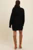 Black Turtle Neck Mini Sweater Dress sold by Pinkblush