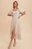 Linen Fit And Flare Dress sold by Pinkblush