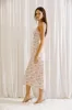 Cream Floral Romantic Print Bodycon Midi Dress sold by Pinkblush