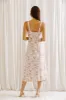 Cream Floral Romantic Print Bodycon Midi Dress sold by Pinkblush