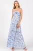 Blue Floral Halter Maxi Dress sold by Pinkblush