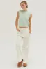 Mint Sleeveless Cropped Sweater Top sold by Pinkblush