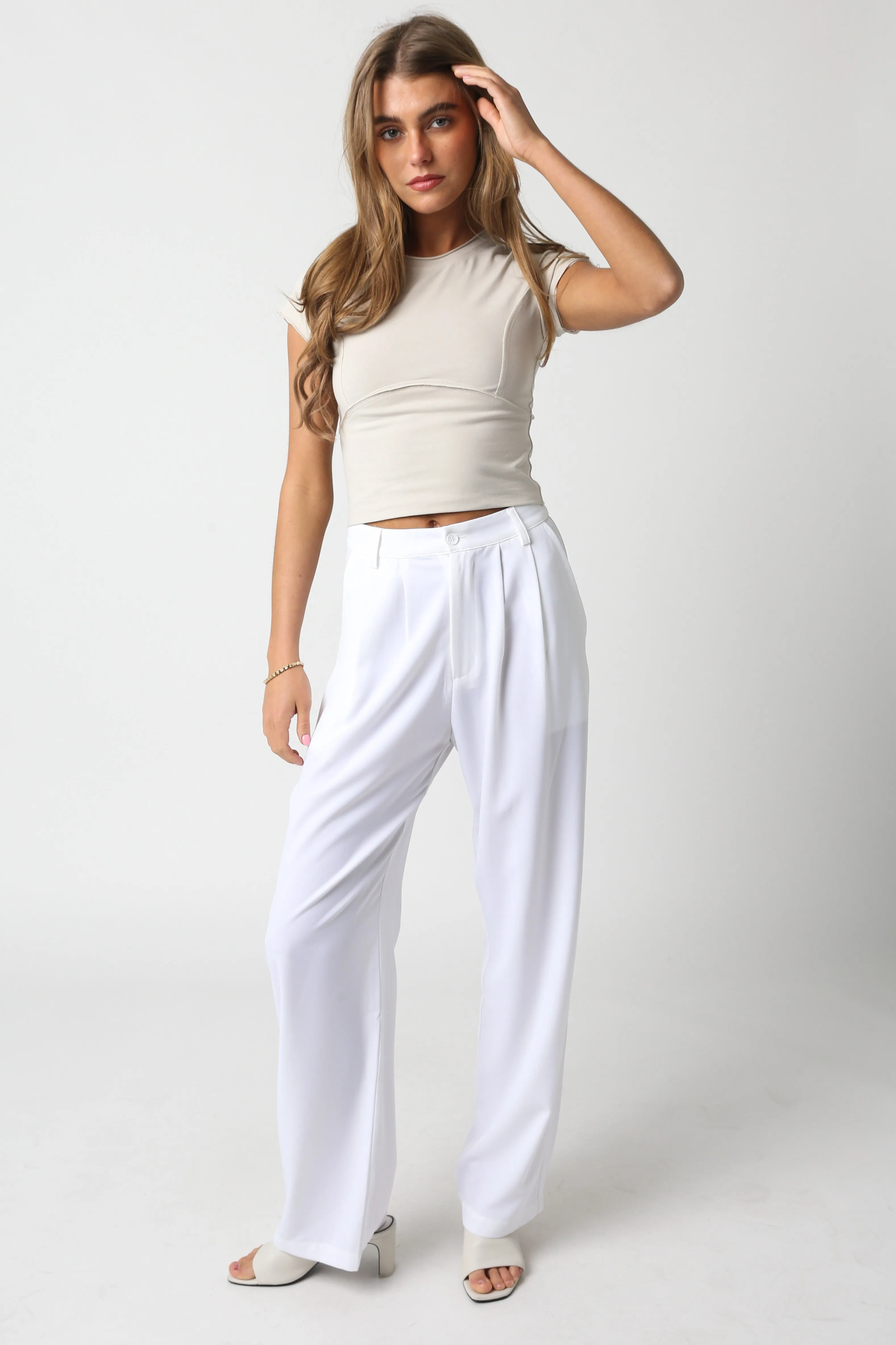 Khaki Fitted Top sold by Pinkblush product image thumbnail 3