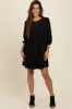 Black Knit Ruffle Trim Maternity Dress sold by Pinkblush