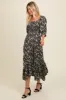 Black Smocked Handkerchief Hem Dress sold by Pinkblush