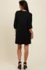 Black Knit Ruffle Trim Dress sold by Pinkblush