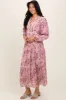 Pink Floral Lace Trim Maxi Dress sold by Pinkblush