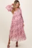 Pink Floral Lace Trim Maternity Maxi Dress sold by Pinkblush