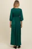 Forest Green Glitter V-Neck Maternity Maxi Dress sold by Pinkblush