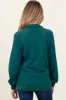 Forest Green Half Zip Contrast Rib Sweatshirt Maternity Top sold by Pinkblush