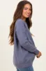 Grey Basic Relaxed Pullover Maternity Sweater sold by Pinkblush