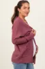 Magenta Pocketed Open Maternity Cardigan sold by Pinkblush