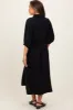 Black Sash Tie Maternity Midi Shirt Dress sold by Pinkblush