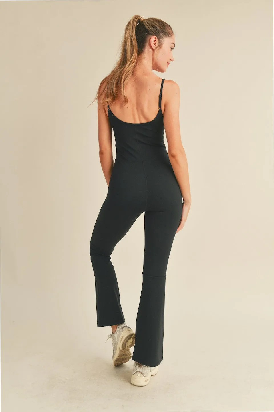 Black Flare Jumpsuit sold by Pinkblush product image thumbnail 4