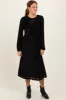 Black Velvet Damask Midi Dress sold by Pinkblush