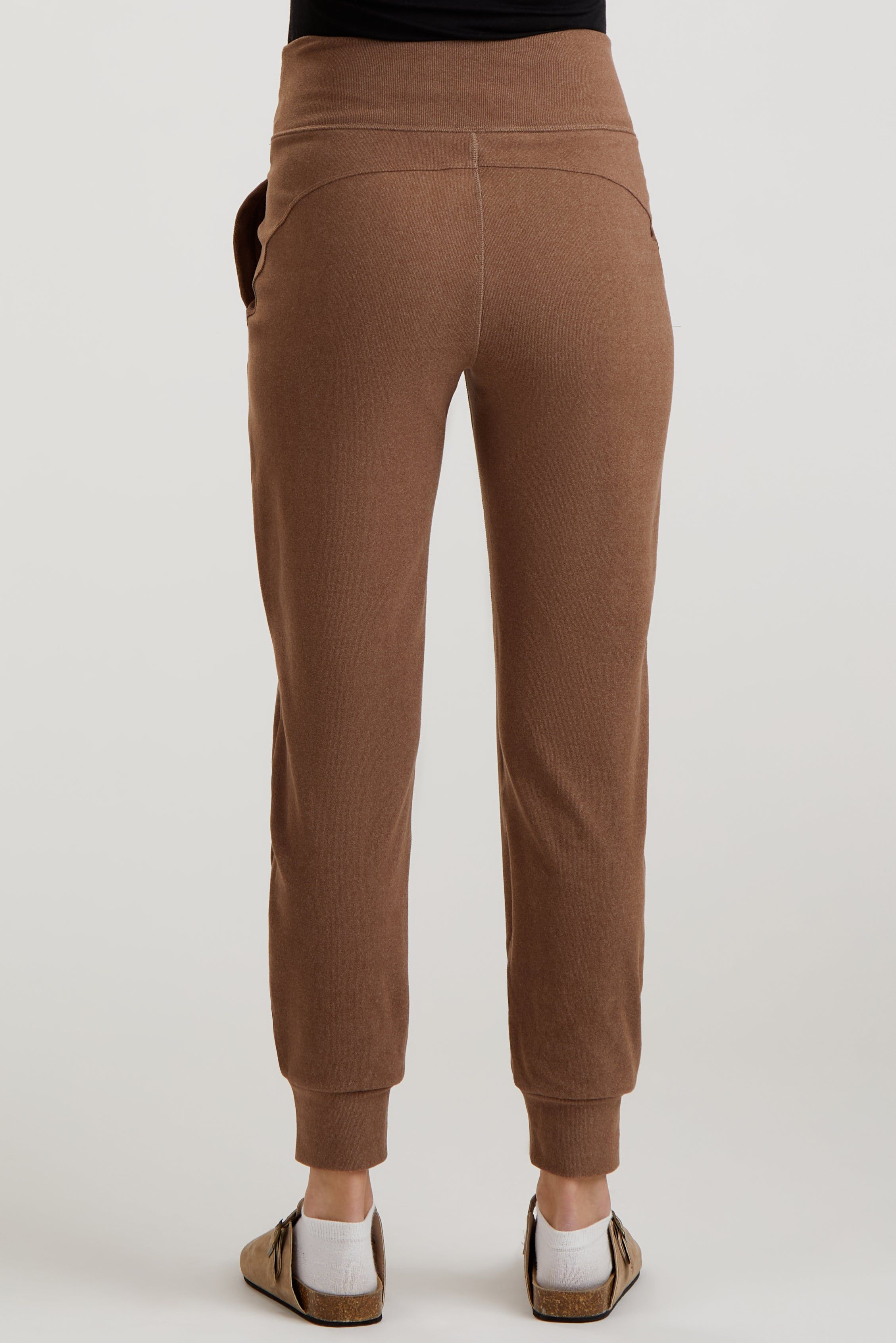 Brown Soft Knit Maternity Joggers sold by Pinkblush product image thumbnail 5