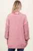 Brick Two Toned Oversized Cable Knit Cardigan sold by Pinkblush