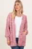 Brick Two Toned Oversized Cable Knit Cardigan sold by Pinkblush