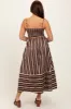 Brown Striped Back Cutout Dress sold by Pinkblush