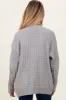 Heather Grey Waffle Knit Button Up Maternity Cardigan sold by Pinkblush