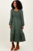Forest Green Contrast Sweater Top Maxi Dress sold by Pinkblush