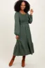 Forest Green Contrast Sweater Top Maxi Dress sold by Pinkblush