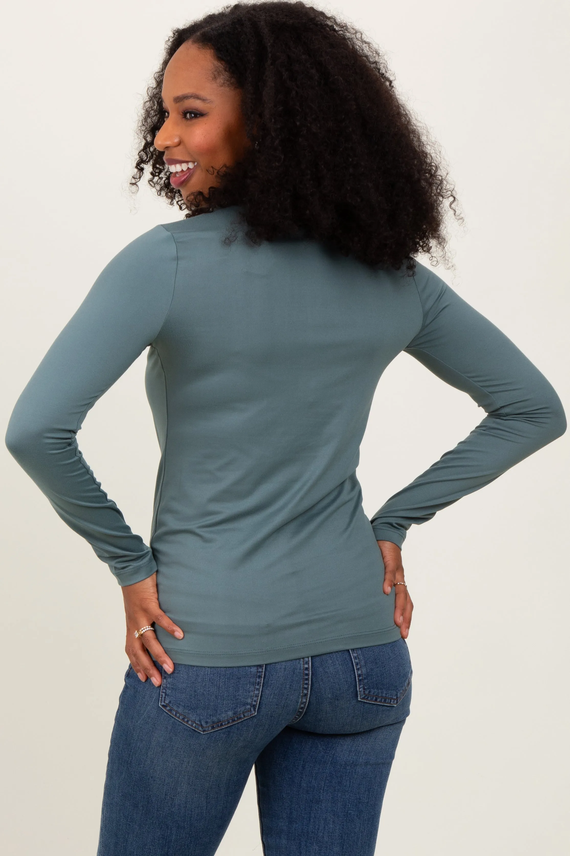 Jade Basic Long Sleeve Top sold by Pinkblush product image thumbnail 4