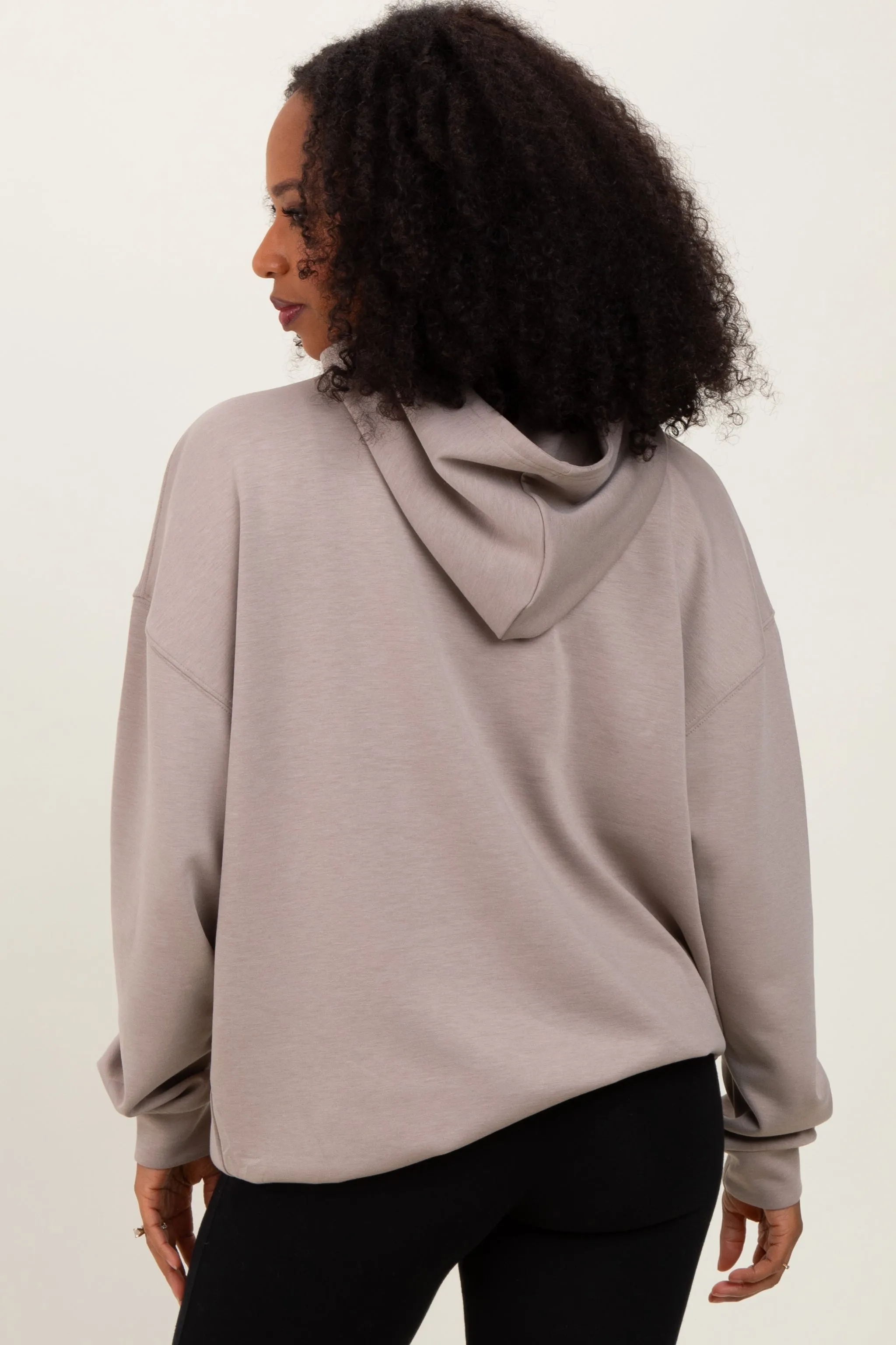 Beige Basic Hoodie Sweatshirt sold by Pinkblush product image thumbnail 3