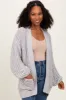 Heather Grey Chunky Knit Oversized Pocket Cardigan sold by Pinkblush