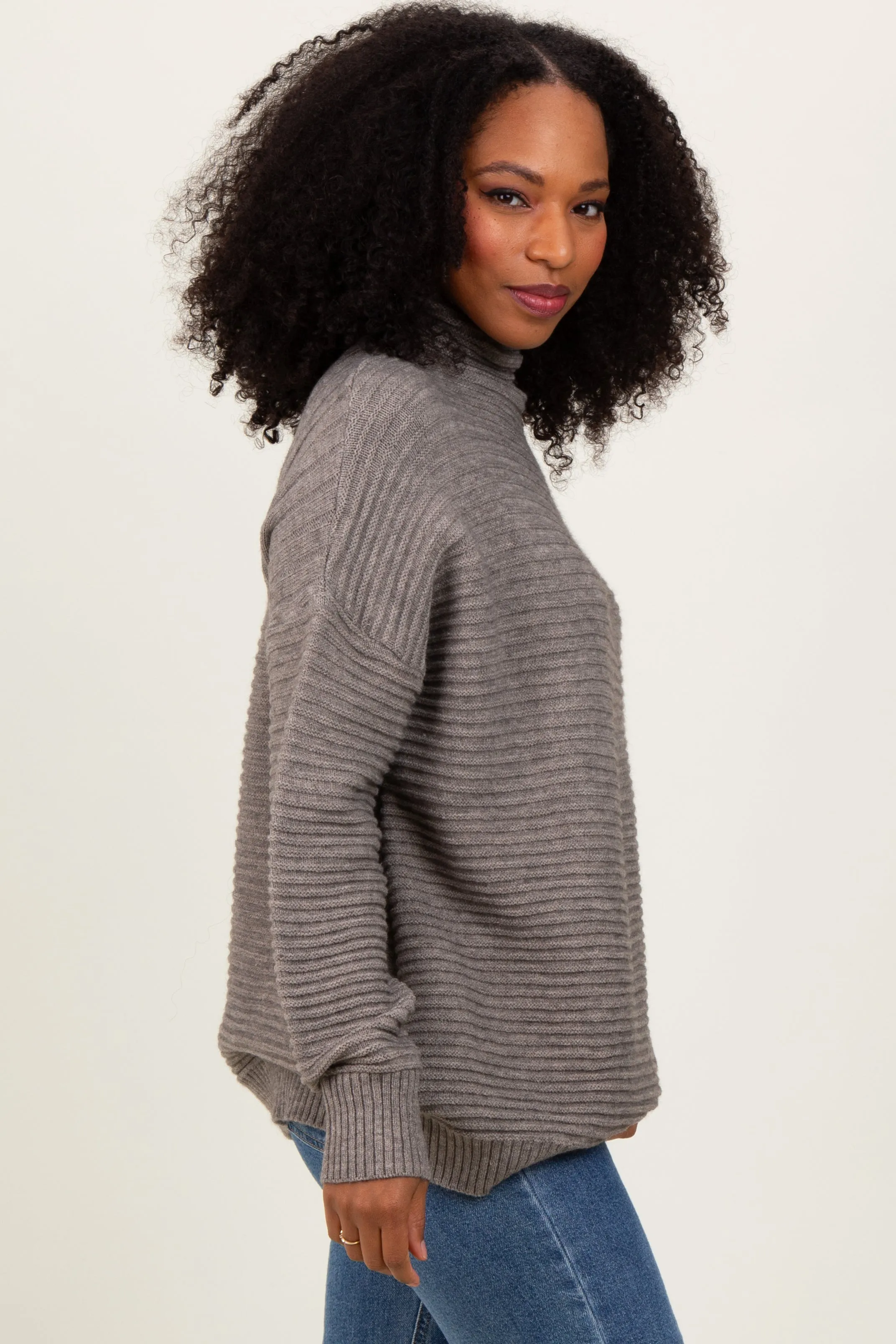 Grey Turtleneck Sweater sold by Pinkblush product image thumbnail 3