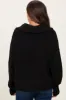 Black Half Zip Maternity Pullover Sweater sold by Pinkblush