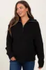 Black Half Zip Maternity Pullover Sweater sold by Pinkblush